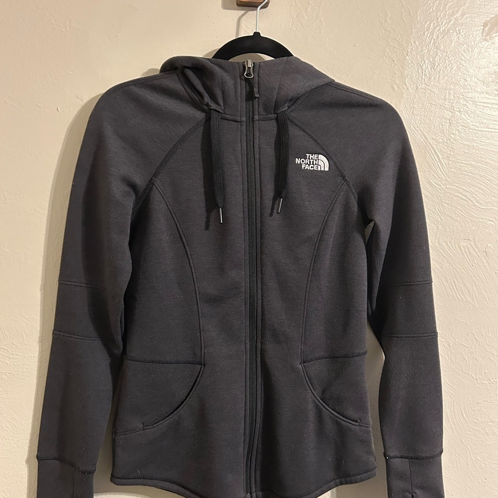 The North Face Women's Charcoal Grey athletic hoodie